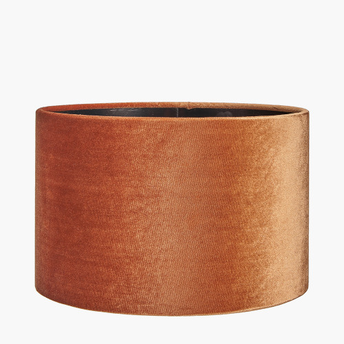 Bow 25cm Tobacco Velvet Cylinder Shade