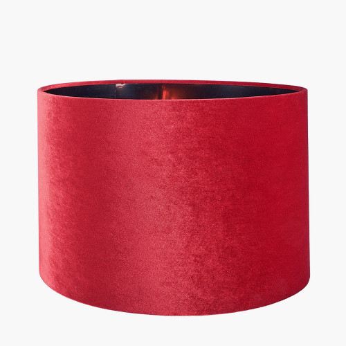 Bow 25cm Red Velvet Cylinder Shade