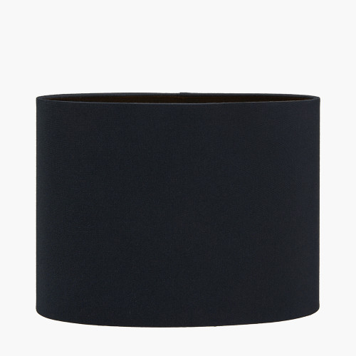 Mia 25cm Black Oval Poly Cotton Shade