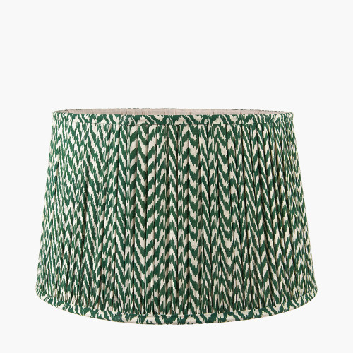 Vienna 40cm Zig Zag Gathered Forest Green Empire Shade 