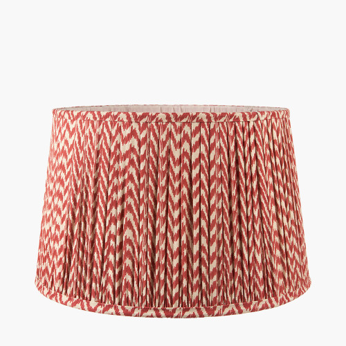 Vienna 45cm Red Chevron Mushroom Pleat Shade