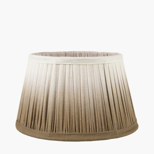 Scallop 30cm Taupe Ombre Soft Pleated Tapered Shade 