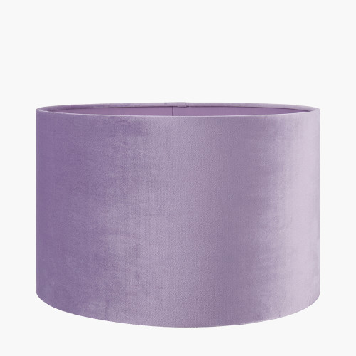 Rene 40cm Lilac Velvet Cylinder Shade