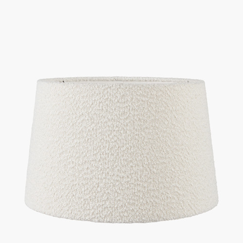 Martigues 30cm White Boucle Tapered Cylinder Shade