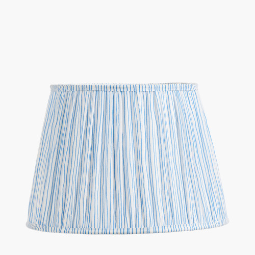 Thiago 30cm Teal Stripe Gathered Tapered Shade