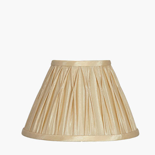 40cm Gold Polysilk Pinch Pleat Shade