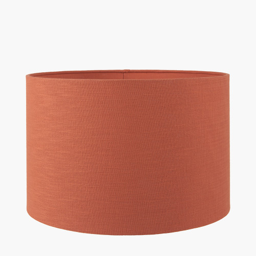 25cm Cinnamon Self Lined Linen Drum Shade