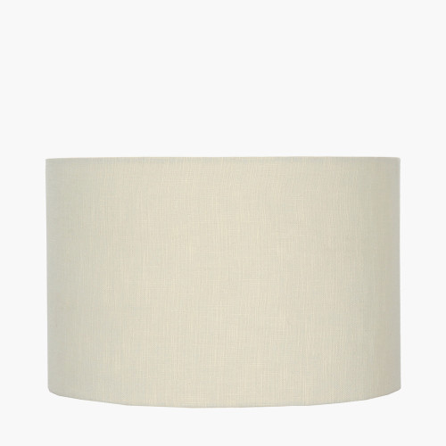 25cm Cream Self Lined Linen Drum Shade