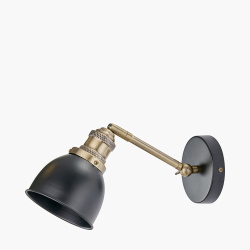 Augusto Black & Gold Task Wall Light 