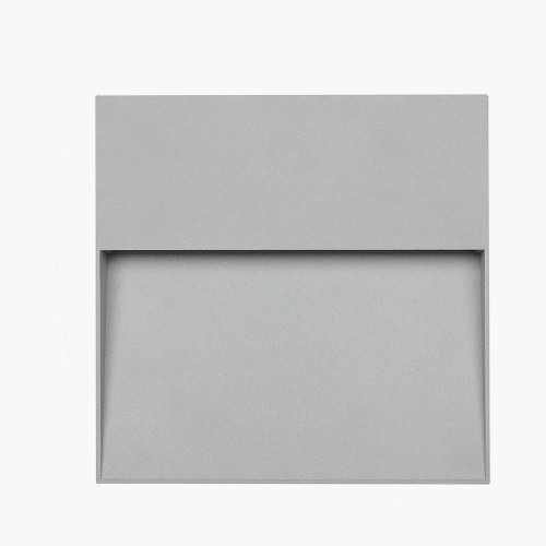 Grey Square Diffused Outdoor Wall Light