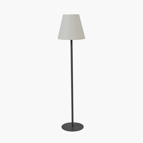 Grey Metal Outdoor Floor Lamp