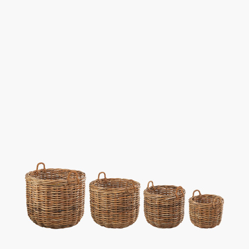 tobs® S/4 Chunky Rattan Round Logs Baskets