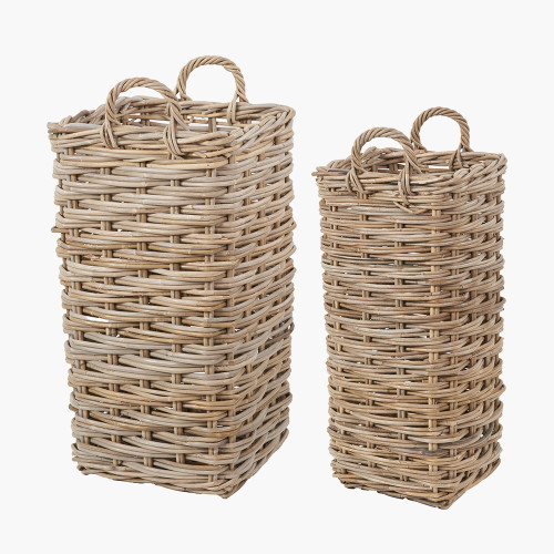 tobs® S/2 Square Grey Kubu Umbrella Baskets