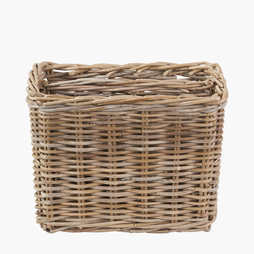 tobs® Grey Kubu Rattan Magazine Basket