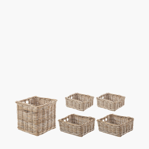 tobs® S/5 Rattan Rectangular Baskets 