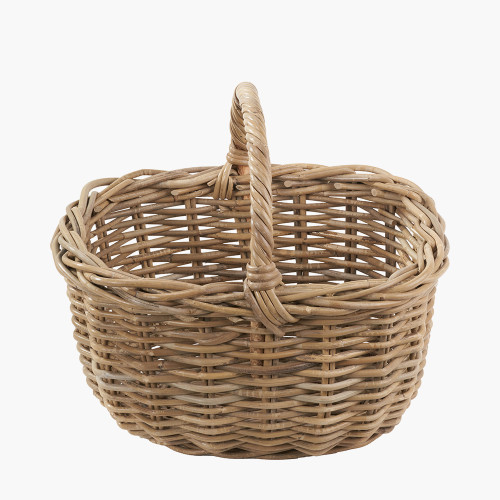 tobs® Grey Kubu Rattan Shopping Basket