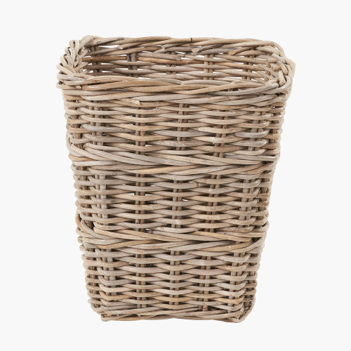 tobs® Gry Kubu Rattan Sqr Waste Paper Bin