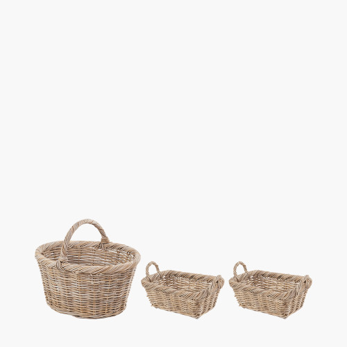 tobs® S/3 Shopping Basket & 2 Rect Baskets