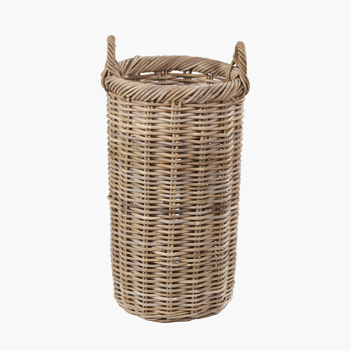 tobs® Grey Kubu Rattan Umbrella Basket