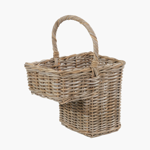 tobs® Grey Kubu Rattan Stair Basket Large