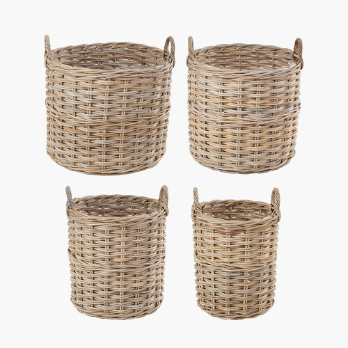 tobs® S/4 Grey KubuTall Round Baskets