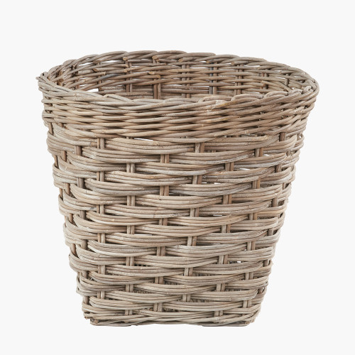 tobs® Grey Kubu Round Basket Square Base