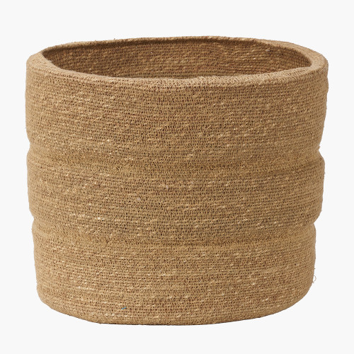 Seagrass Natural Ribbed Basket