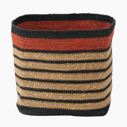 Seagrass NAT/BLK/TE Square Basket