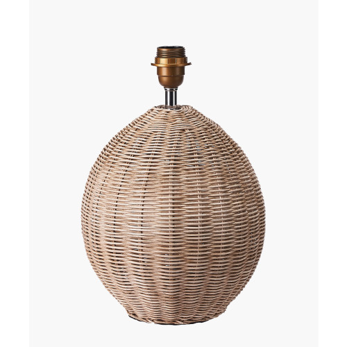 Large Rattan Cream Wash Table Lamp