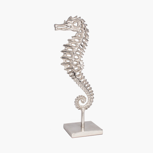 Raw Aluminium & Nickel Sea Horse Decoration