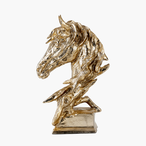 Shiny Gold Horse Head Ornament