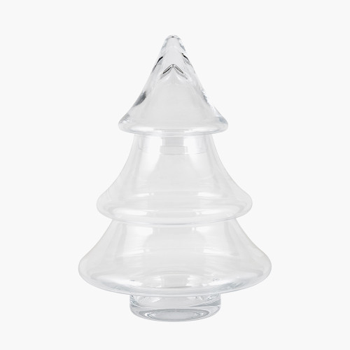 Natale Clear Glass Christmas Tree Large Ornament