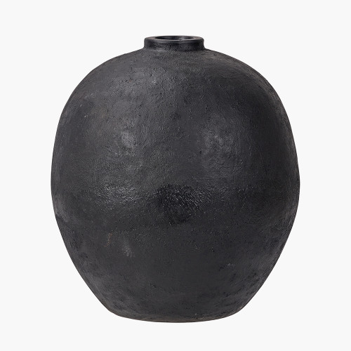 Black Fibrestone Decorative Vase