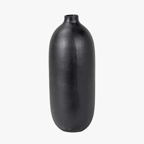 Black Metal Bullet Vase Tall