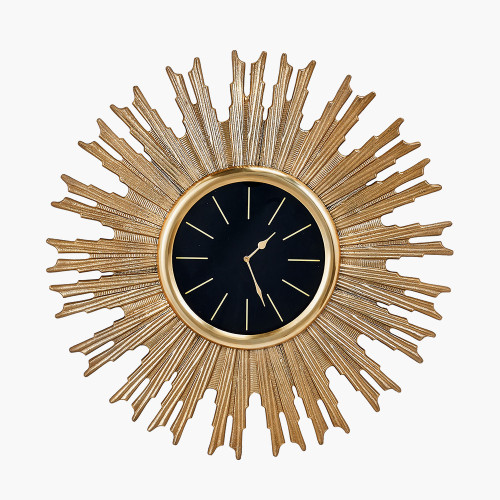 Gold Starburst Wall Clock