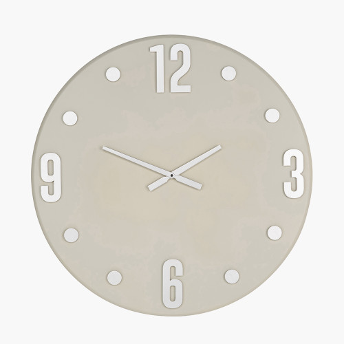 Grey and Silver Metal Retro Wall Clock