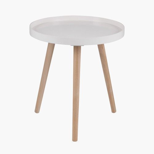 Blush MDF & Natural Pine Wood Round Table K/D