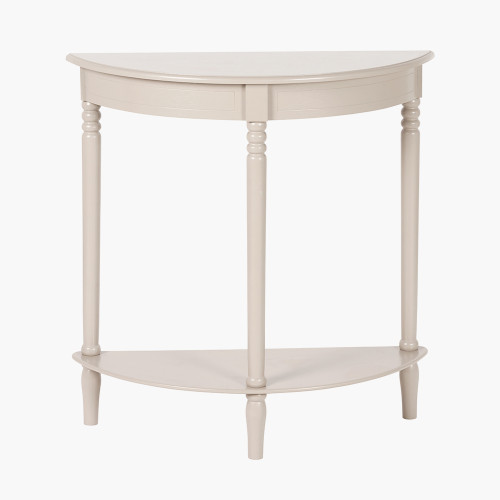 Putty Pine Half Moon Console Table