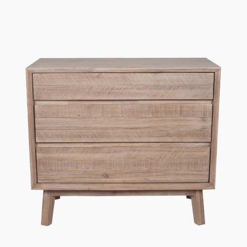 Sand Wash Acacia Wood 3 Drawer Unit