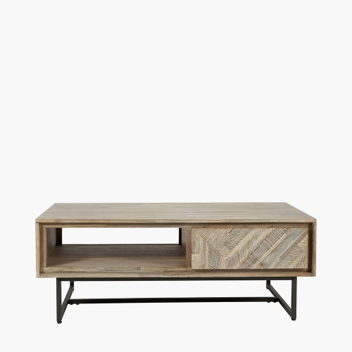 Marca Acacia Wood 2 Drawer Coffee Table