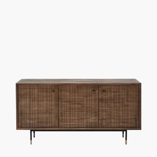 Arte Acacia Wood 3 Door Sideboard