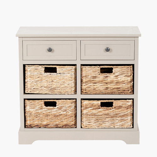 Putty Pine 2 Drawer 4 Basket Unit