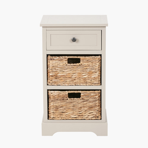 Putty Pine 1 Drawer 2 Basket Unit