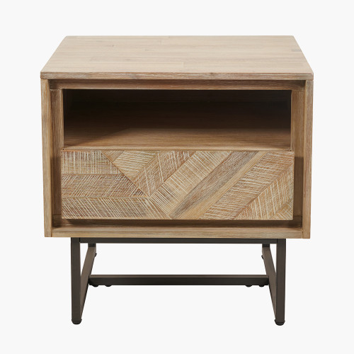 Marca Acacia Wood Bedside Unit