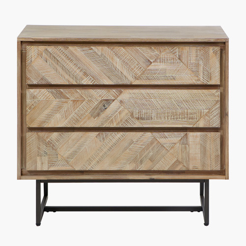 Marca Acacia Wood 3 Drawer Unit