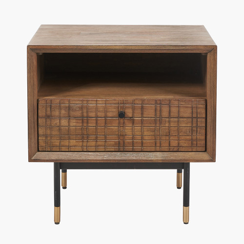 Arte Acacia Wood Bedside Unit