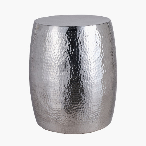 Sangli Hammered & Polished  Aluminium Round Stool