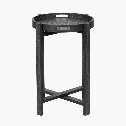 Marmara Dark Grey Oak Round Side Table