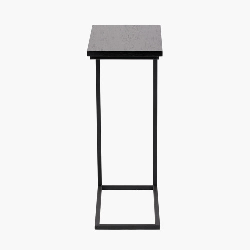 BLK Veneer & Metal Supper Side Table