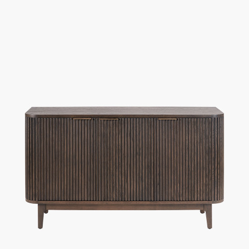 Raie Brown Ribbed Veneer Sideboard